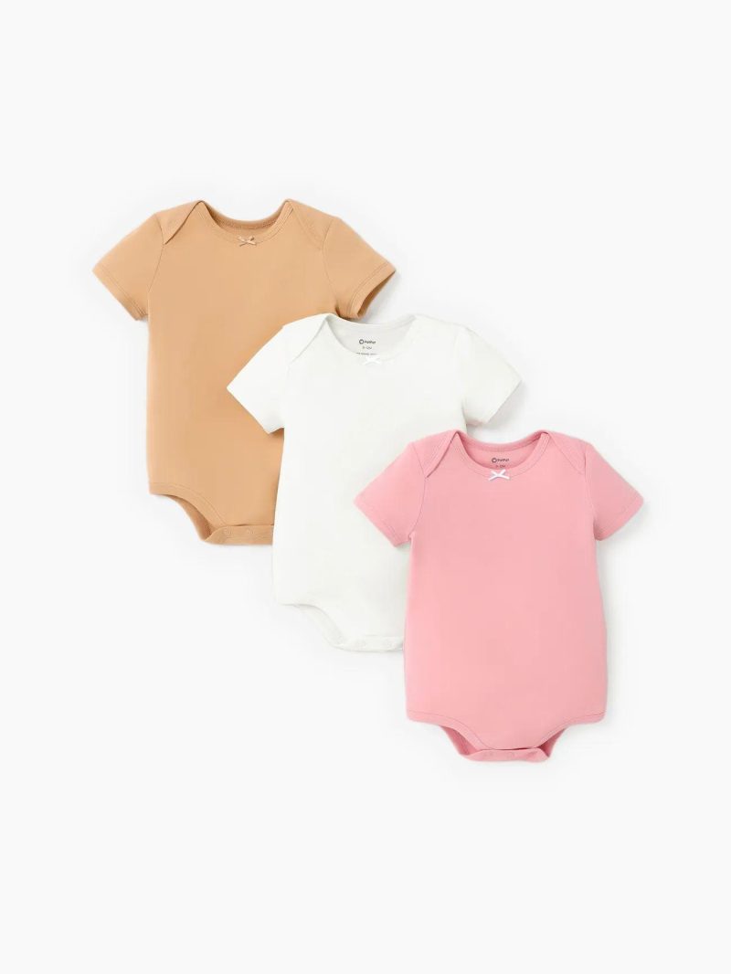 Bodysuits ＆ Rompers | Baby Girls 3pcs Organic Cotton Romper Multicolour