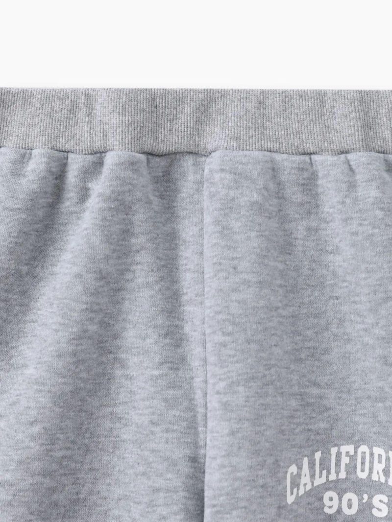 Bottoms | Boys Casual Letter Pattern Oversized Pants Grey|Black