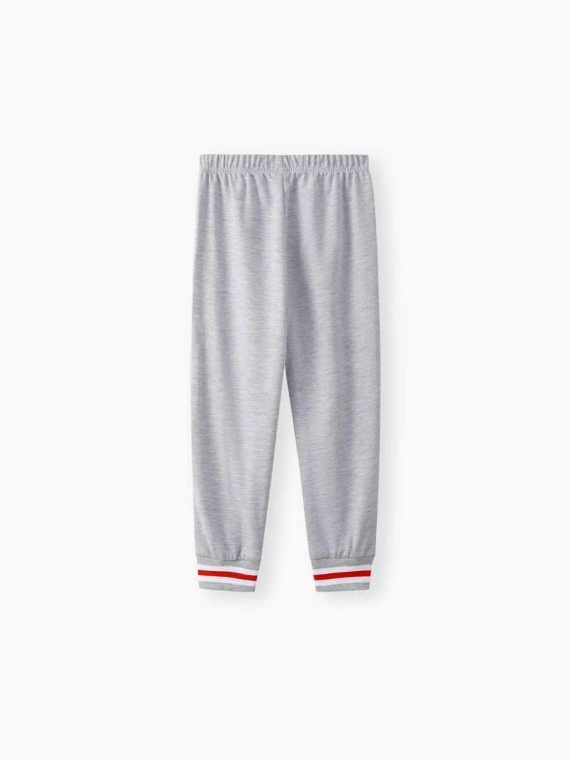 Bottoms | Boys Striped Elasticized Pants Grey|Dark Grey