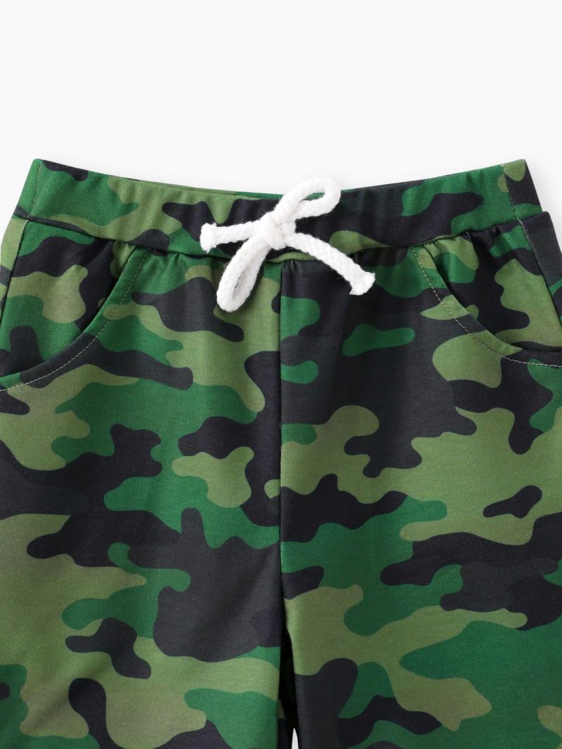 Bottoms | Boys|Toddler Boys Naia Letter/Camouflage Print Elasticized Shorts Camouflage|Flecked Grey|Deepblue