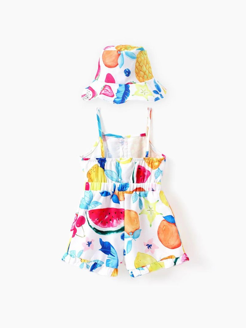 Bottoms ＆ Leggings | Baby Girls 2pcs Sweet Fruits Jumpsuit Set Multi-Color