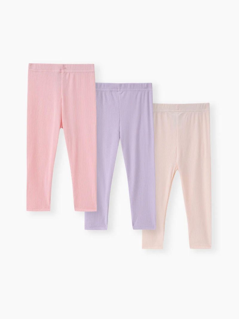 Bottoms ＆ Leggings | Baby Girls Summer 3pcs Solid Color Leggings Set Color-A