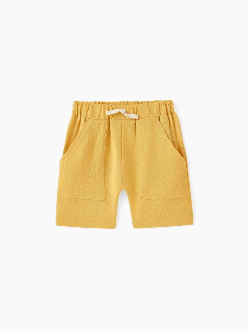 Bottoms | Toddler Boys Summer Shorts Solid Color Pocket Casual Yellow|Royal Blue