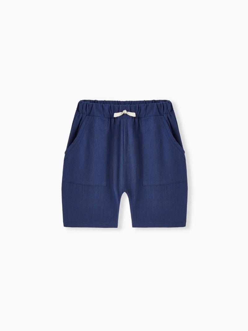 Bottoms | Toddler Boys Summer Shorts Solid Color Pocket Casual Yellow|Royal Blue