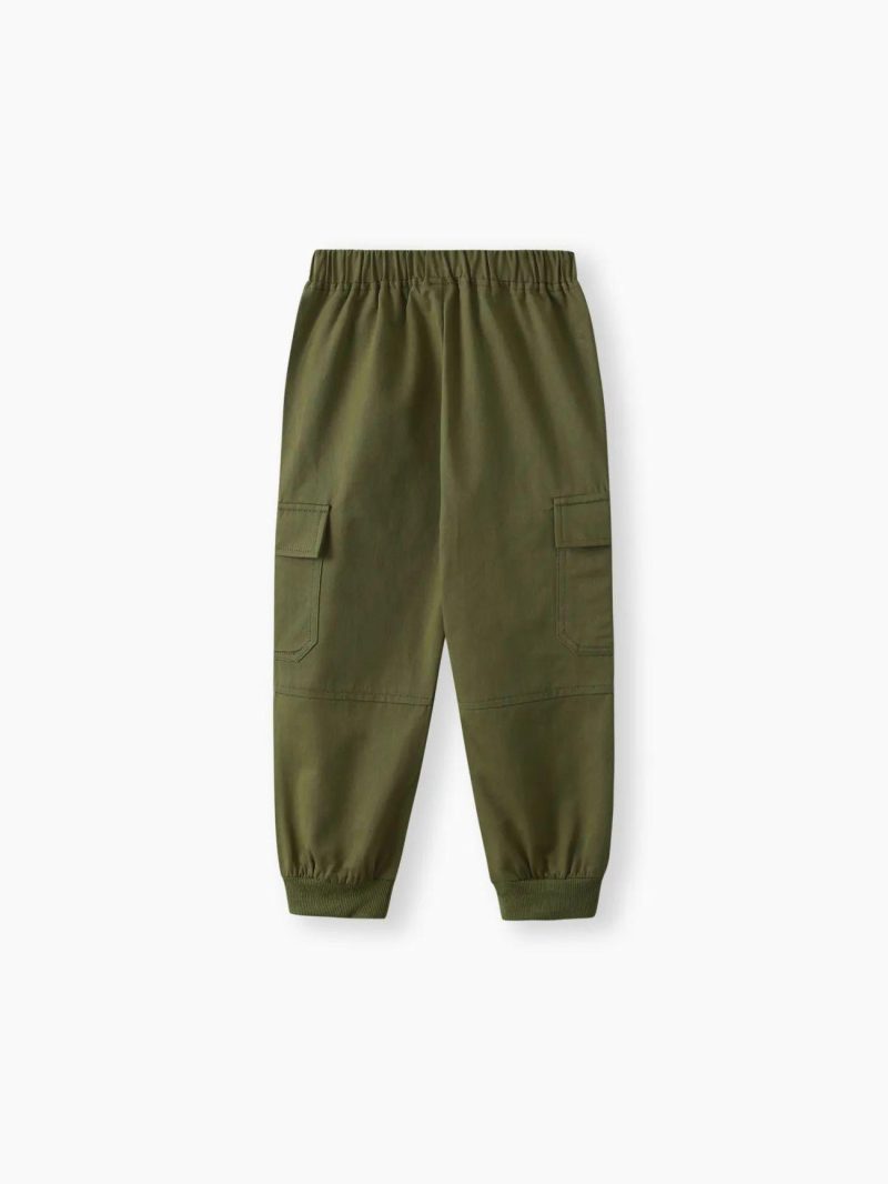 Bottoms | Toddler Boys Trendy Pocket Design Khaki Pants Army Green|Khaki