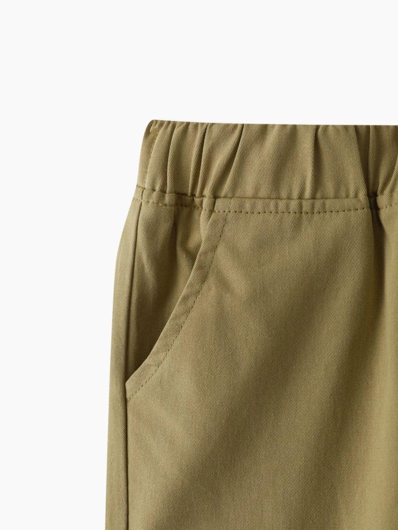 Bottoms | Toddler Boys Trendy Pocket Design Khaki Pants Army Green|Khaki