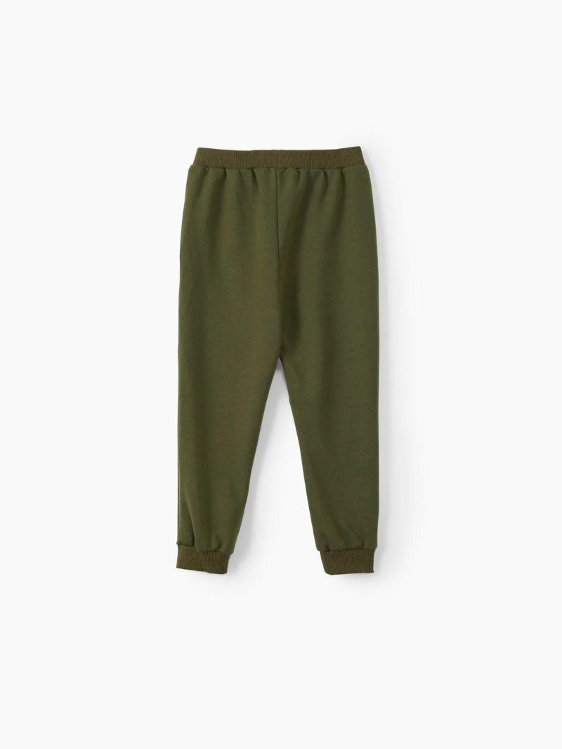 Bottoms | Toddler Girls|Toddler Boys Solid Color Sporty Joggers Pants Light Grey|Army Green|Dark Grey|Khaki|Black