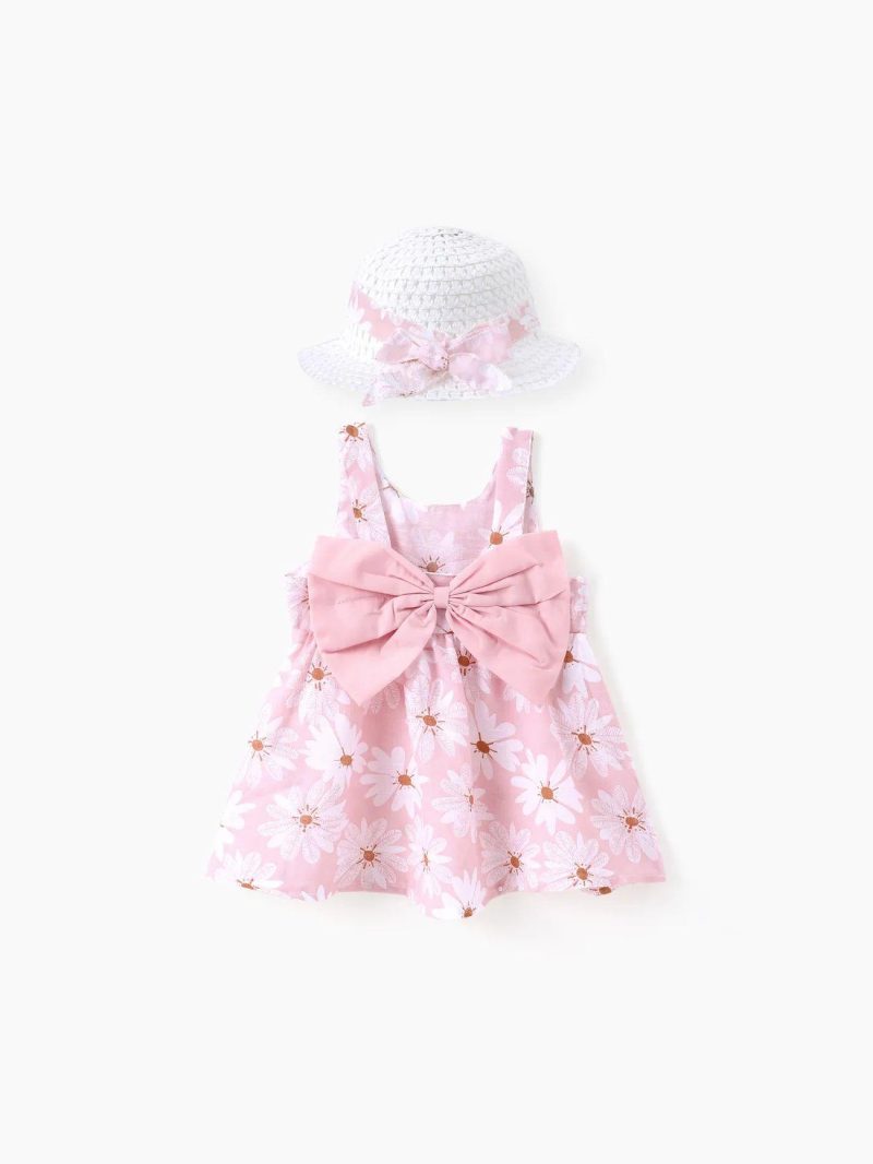 Dresses | Baby Girls 2pcs Little Daisy Bowknot Dress Set Pink|Yellow|Red|Orange|Blue