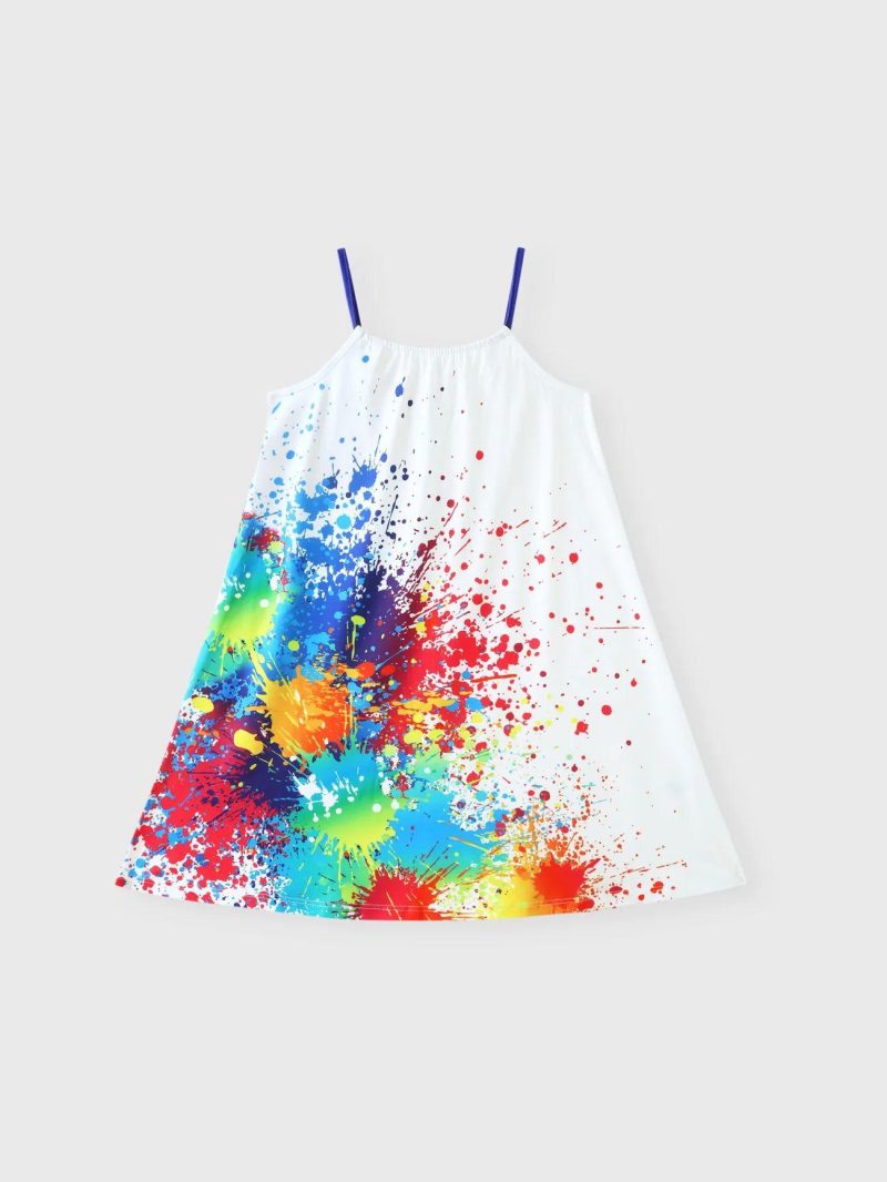 Dresses | Girls Painting/Butterfly Print Cami Dress White