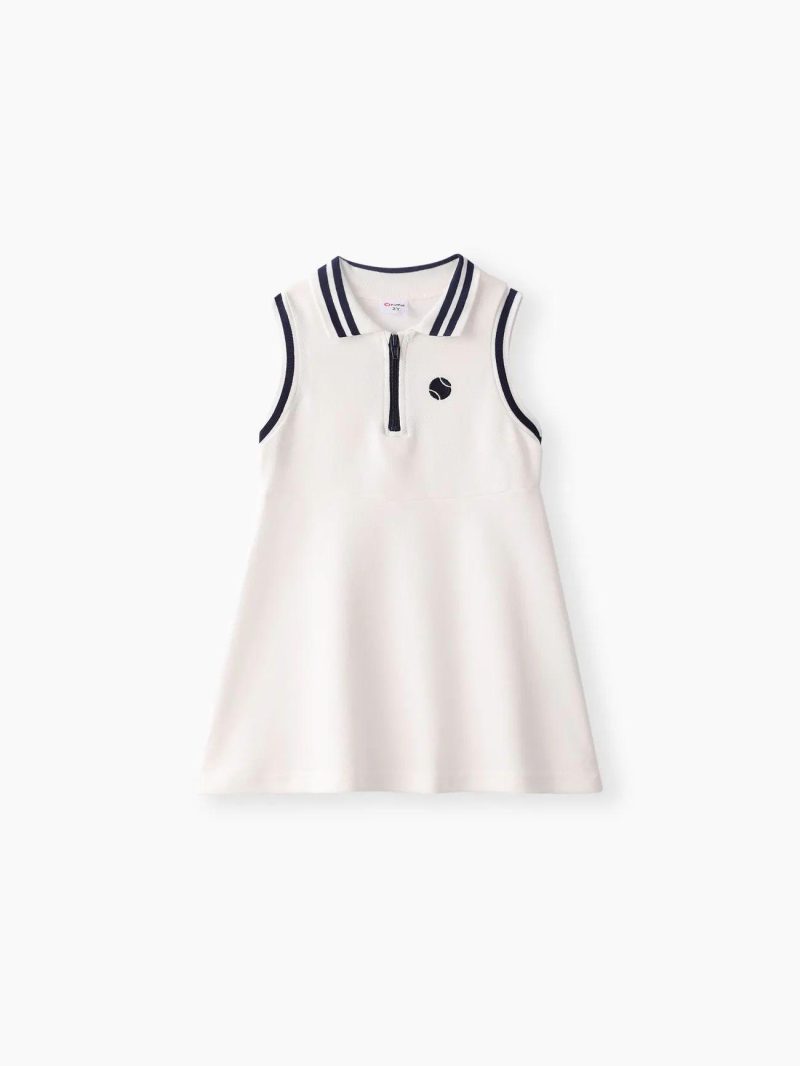 Dresses | Toddler Girls Classic Sleeveless Dress Offwhite