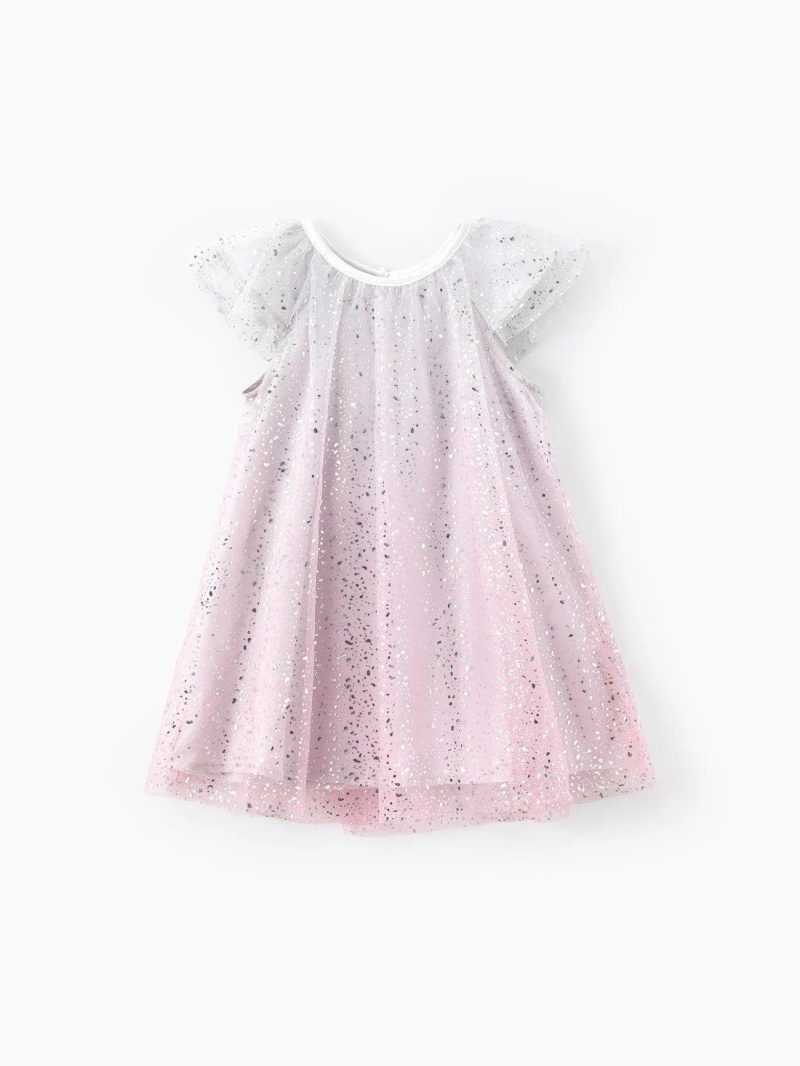 Dresses | Toddler Girls Gradient Stars Print Mesh Dress Ombre