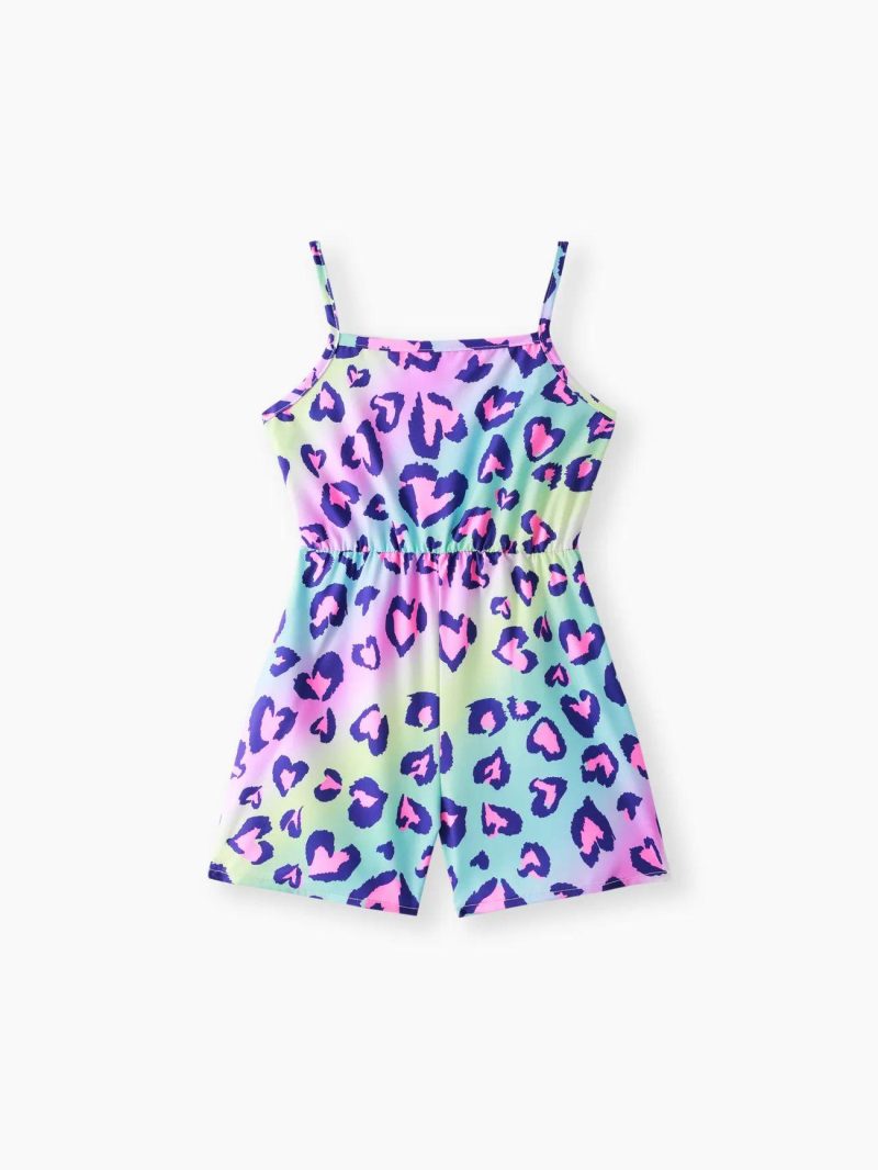 Jumpsuits | Toddler Girls Allover Leopard Print Slip Romper Multicolour-1