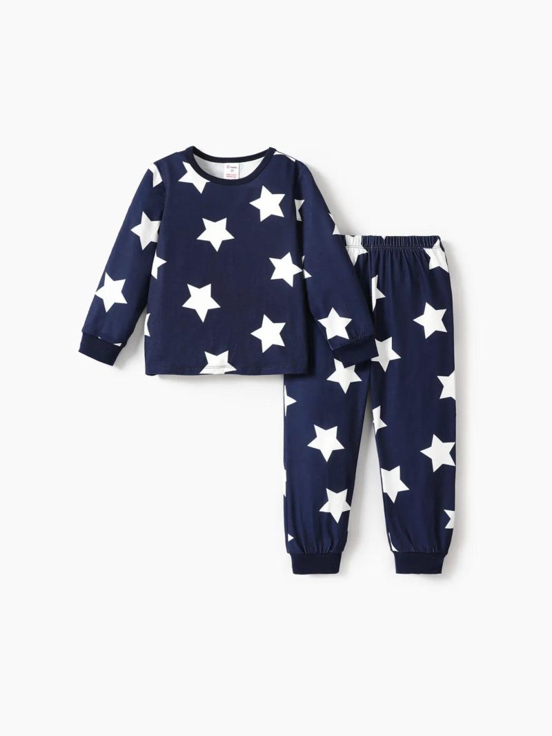 Pajamas ＆ Underwear | Toddler Boys 2PCS New Year Pajama Set Deep Blue|Royal Blue