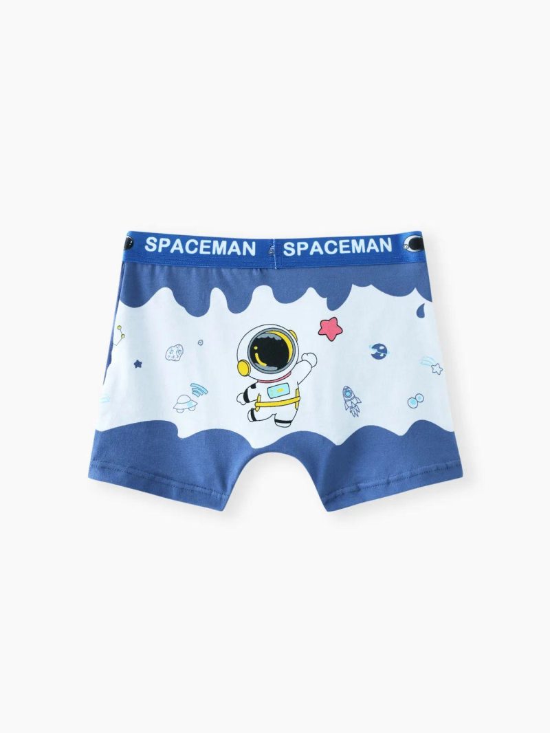 Pajamas ＆ Underwear | Toddler Boys Childlike Character 4pcs Cotton Underwear Set Dark Blue