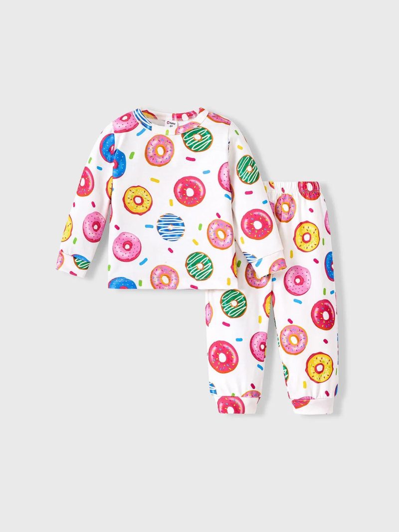 Pajamas ＆ Underwear | Toddler Girls 2pcs Donut Print Pajamas Set Multi-Color