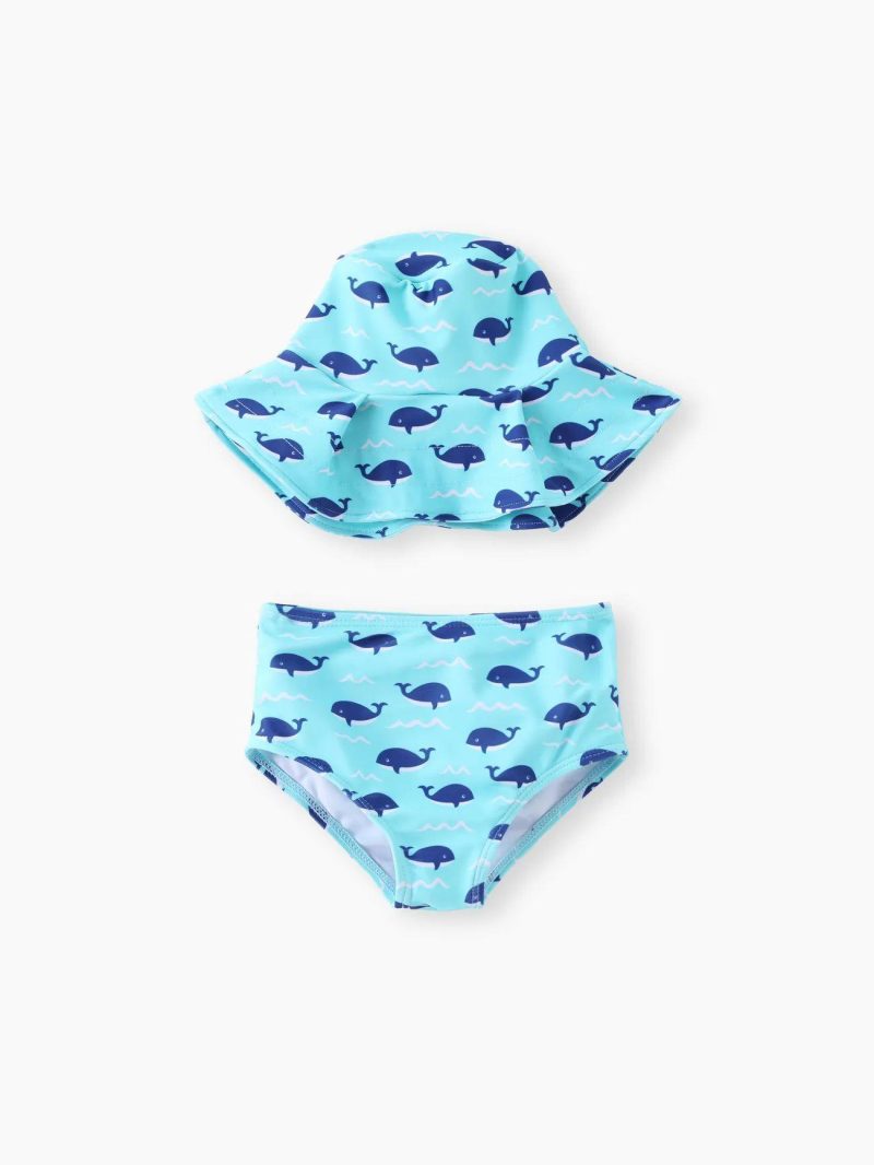 Swimwear | Baby Boys Childlike Marine Swimsuit Boy 2pcs Polyester Spandex Blue