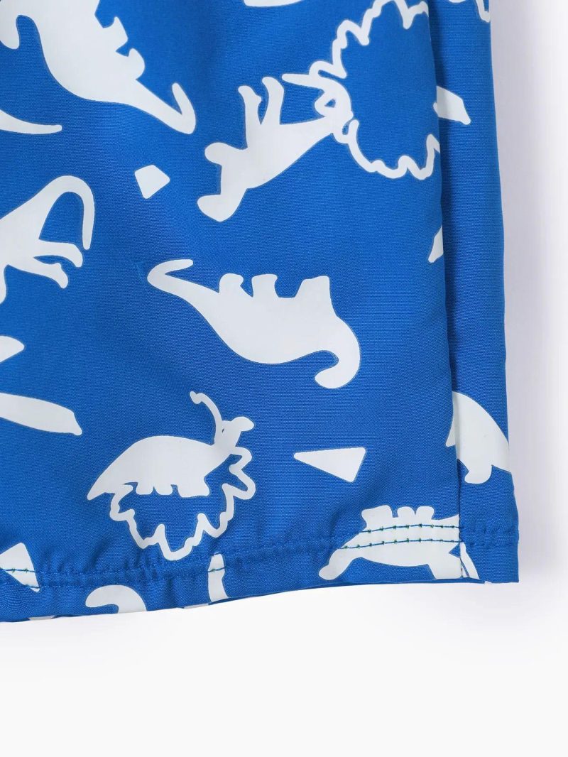 Swimwear | Toddler Boys Water-reactive Dino Print Swim Trunks Deep Blue