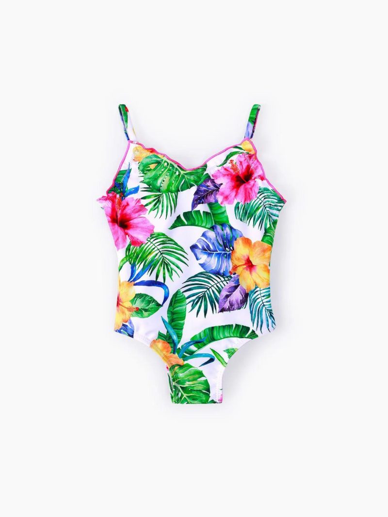 Swimwear | Toddler Girls Floral Print Cami Swimsuit Colorful