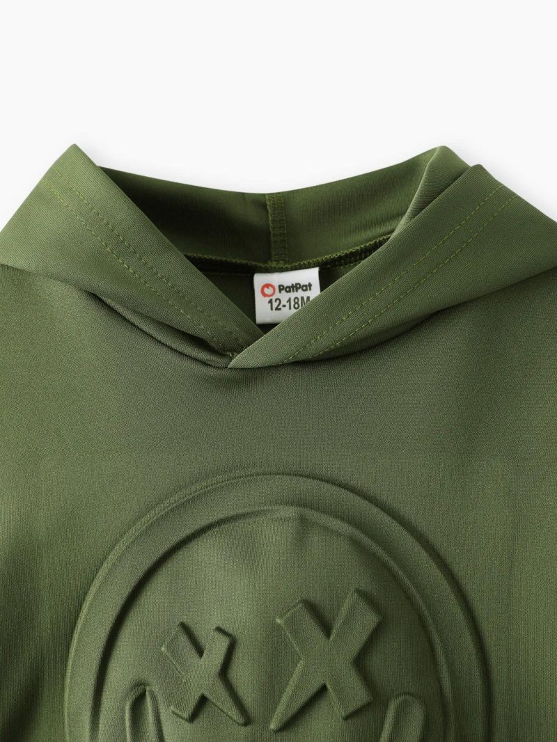 Tops ＆ Outerwear | Baby Boys Army Green Long-sleeve Graphic Hoodie Army Green