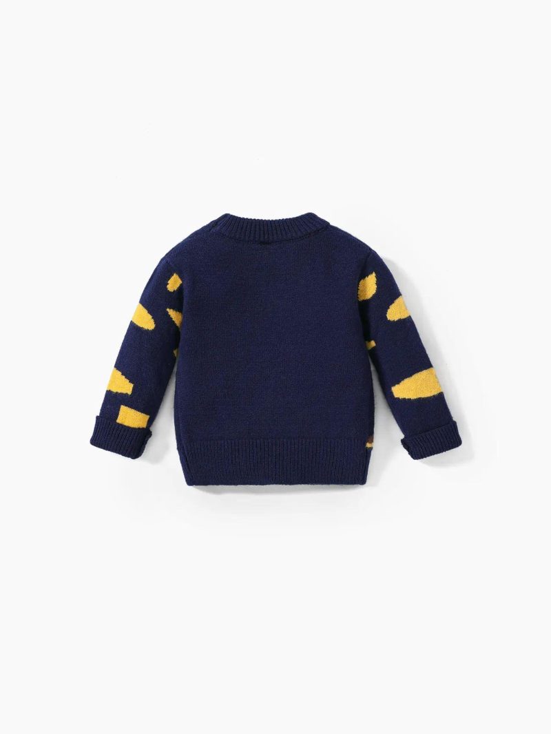 Tops ＆ Outerwear | Baby Boys Giraffe Embroidery Long-sleeve Sweater  Dark Blue