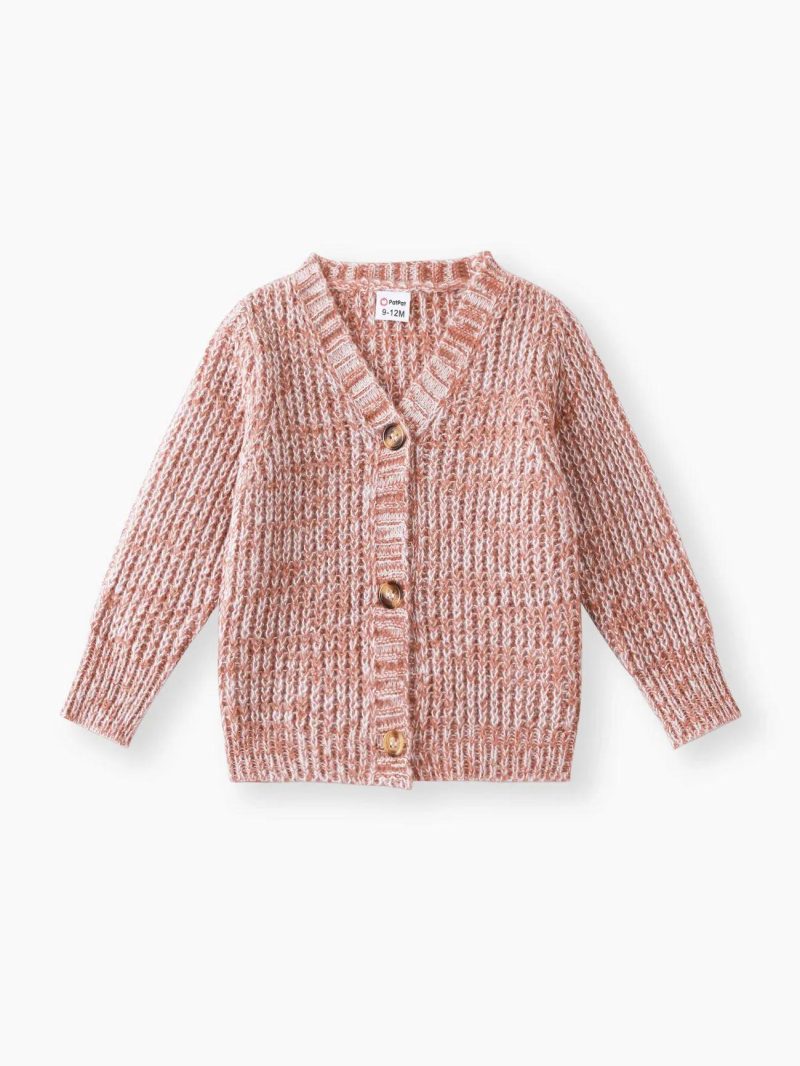 Tops ＆ Outerwear | Baby Girls|Baby Boys Baby Knit Cardigans Button Sweater Coat Pale Green|Pink|Yellow|Khaki|Dark Blue,White