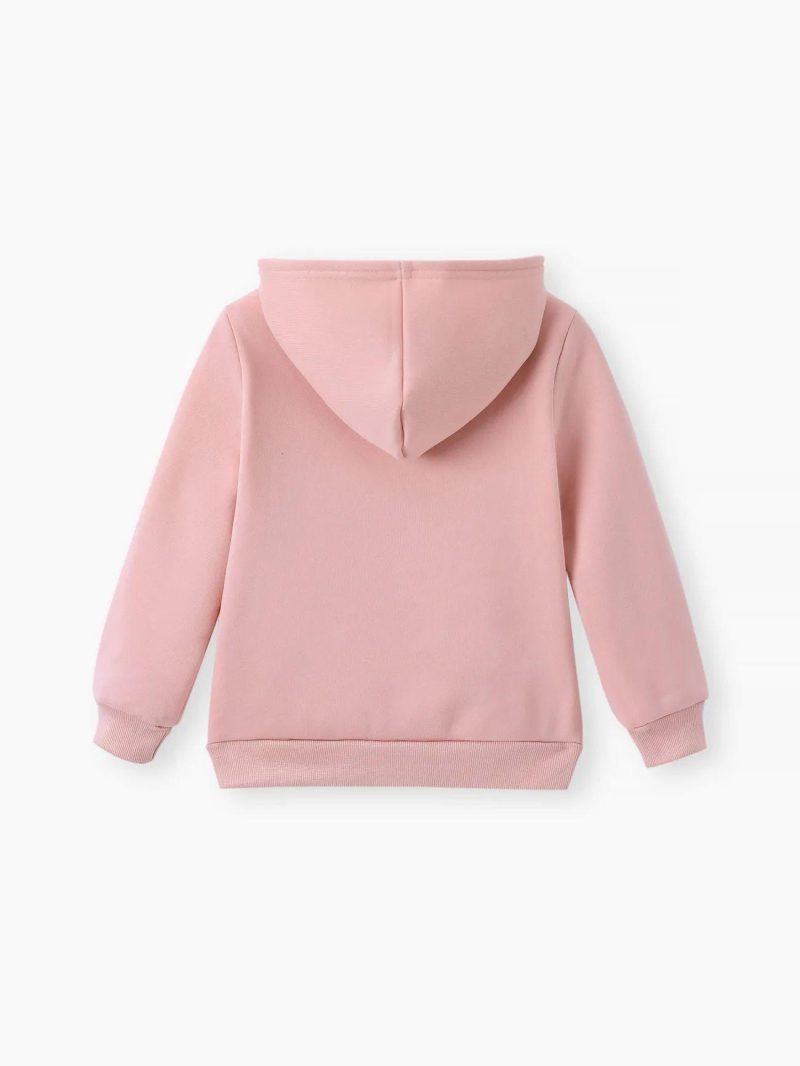 Tops & Outerwear | Girls|Boys Fleece Lined Solid Pocket Design Hoodie Sweatshirt Pink|Grey|Ginger|Army Green|Khaki