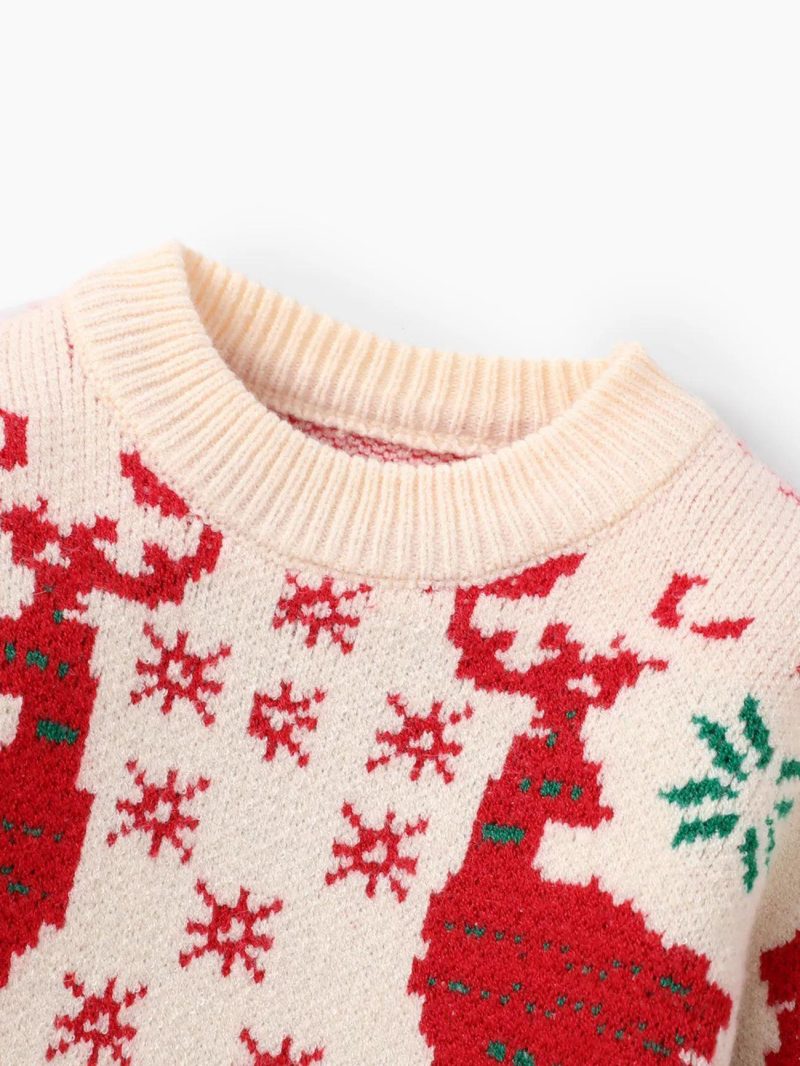 Tops & Outerwear | Girls|Boys|Baby Girls|Baby Boys|Toddler Girls|Toddler Boys Childlike Christmas Sweater Red|Apricot