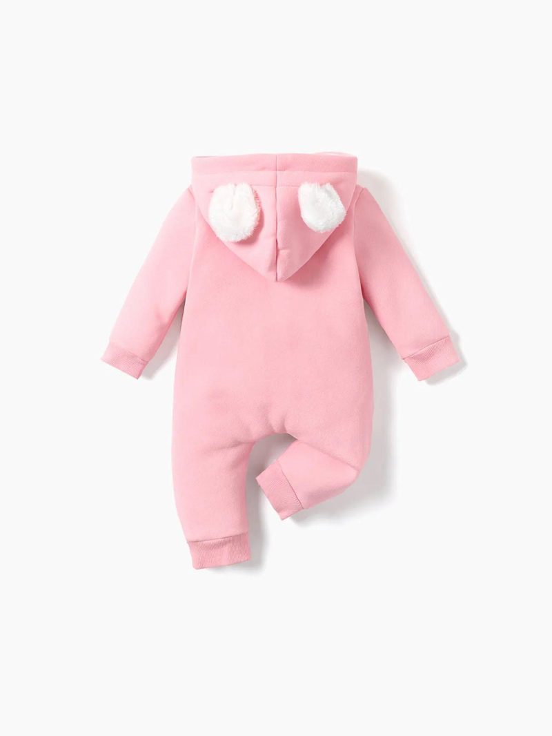 Bodysuits ＆ Rompers | Baby Girls|Baby Boys Cloud Design Thermal Fleece Lined Hooded Zipper Jumpsuit Pink|Grey|Royal Blue